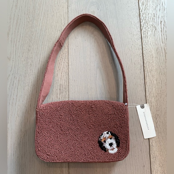 NWT Anthropologie The Fiona Beaded Bag:  Animal Edition, Multidog - Picture 5 of 5